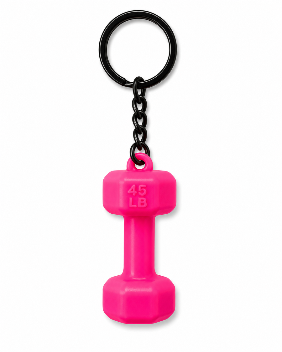 Llavero Fitness Mancuerna Rosa 45 LB