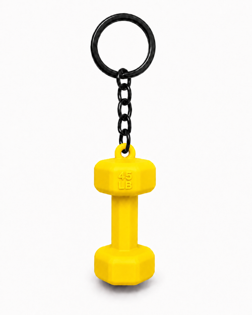 Llavero Fitness Mancuerna Amarilla 45 LB