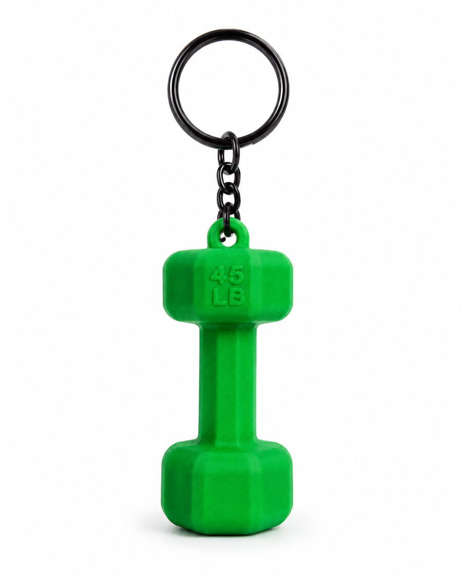 Llavero Fitness Mancuerna Verde 45 LB