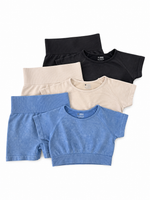 Conjunto De Dama 2 Piezas Para Gym Azul