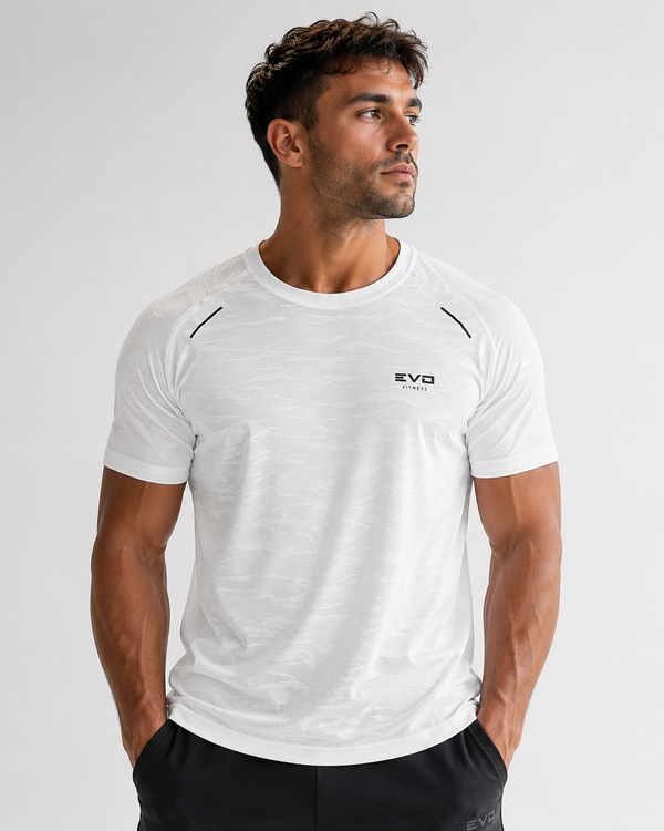 Remera Deportiva Hombre Dry Fit Running Blanca
