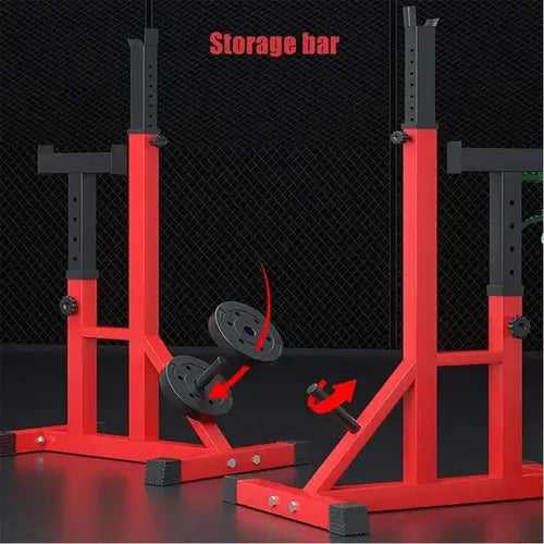 Rack De Sentadillas Y Pecho Regulable Powerlifter Gimnasio
