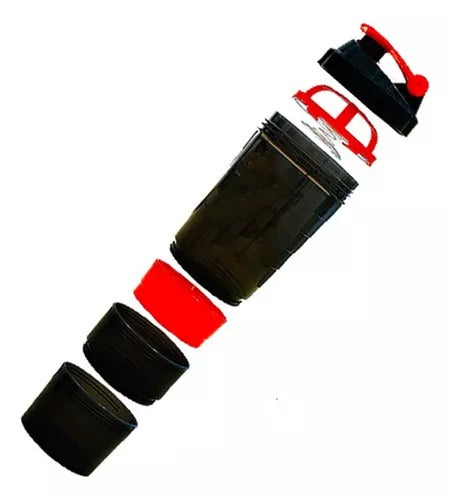 Vaso Baitidor Mezclador Shaker Rojo