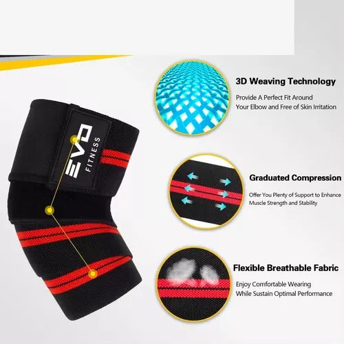 Black and gray knee brace with red stripes and adjustable straps, featuring breathable fabric and compression zones.