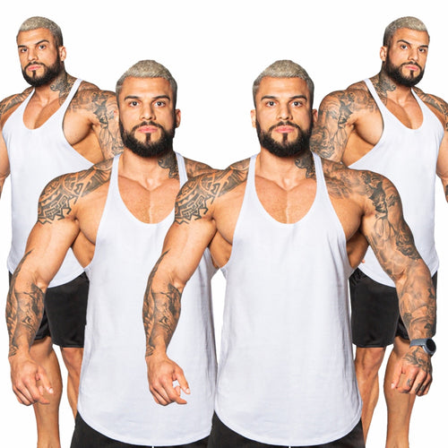 Kit 4 Musculosas Lisas Blancas