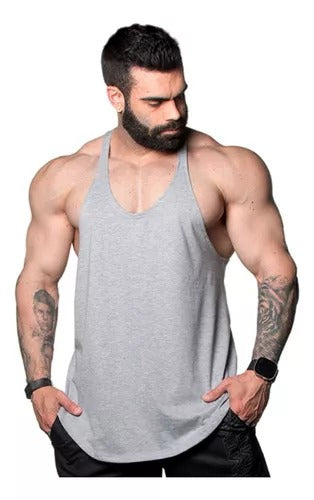 Musculosa lisa Gris