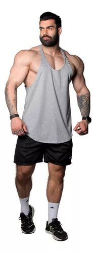 Musculosa lisa Gris