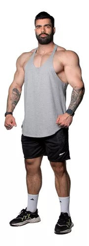 Musculosa lisa Gris