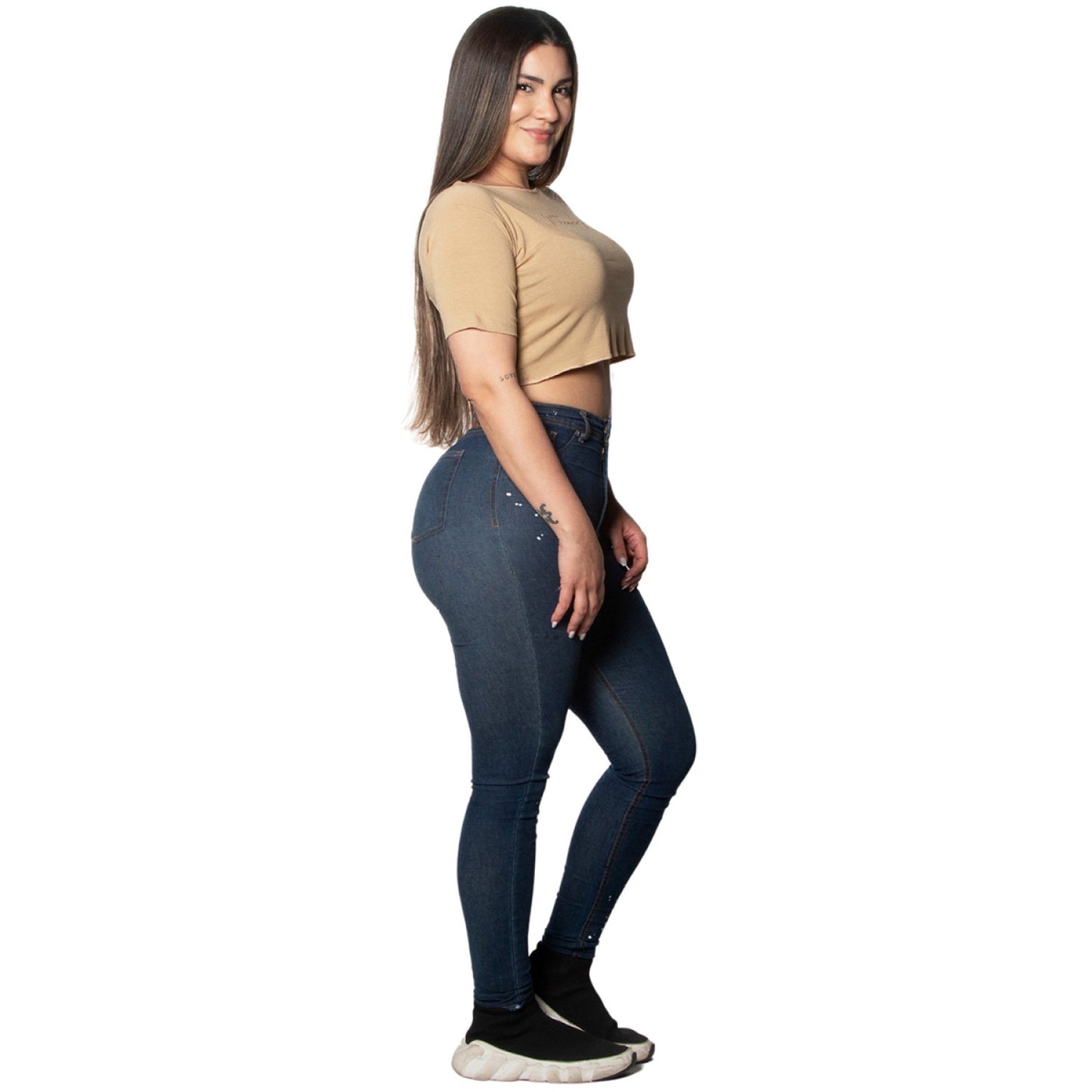 Cropped de Dama Signature Beige