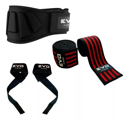 Combo Straps + Cinto + Rodilleras faja