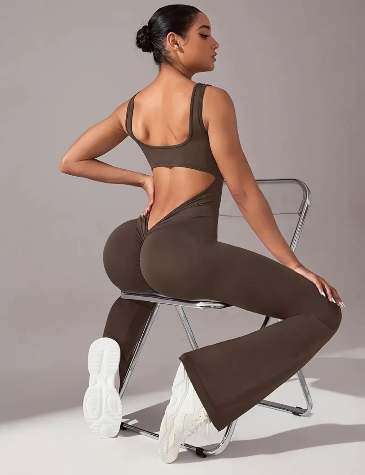 Catsuit con frunce sin mangas