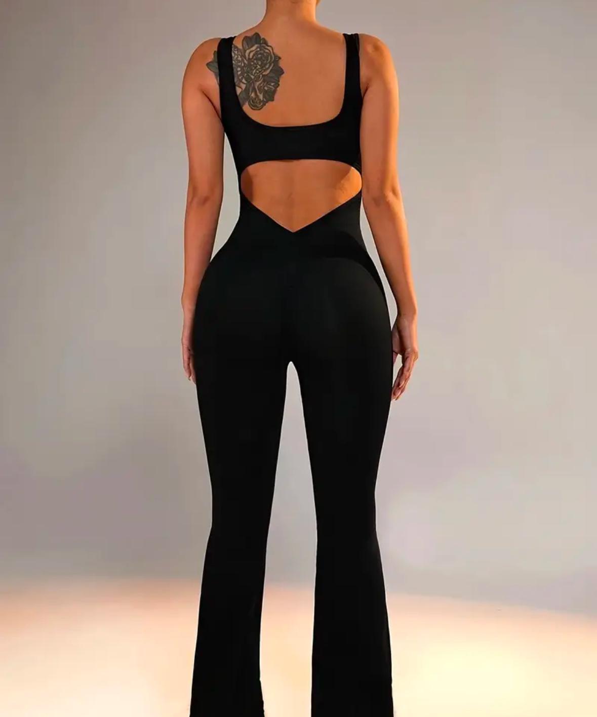 Catsuit sin mangas con frunce levanta gluteos