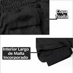 Short con calza Negro liso