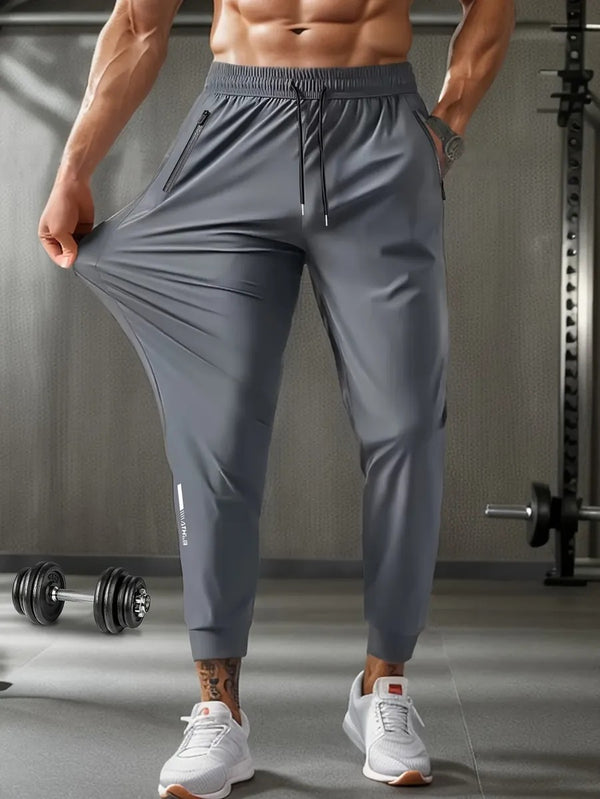Pantalón Jogger Deportivo Hombre Gris Evo Fitness Cierres