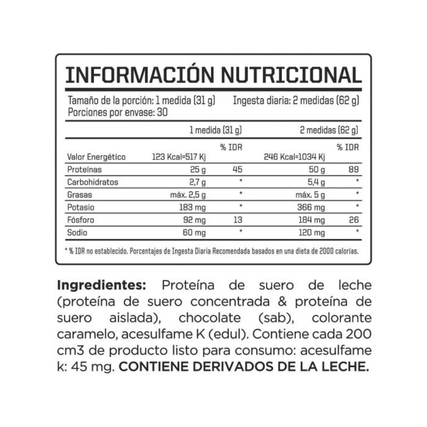 WHEY PROTEIN ENA TRUE MADE 2LB Aislada + Concentrada Chocolate