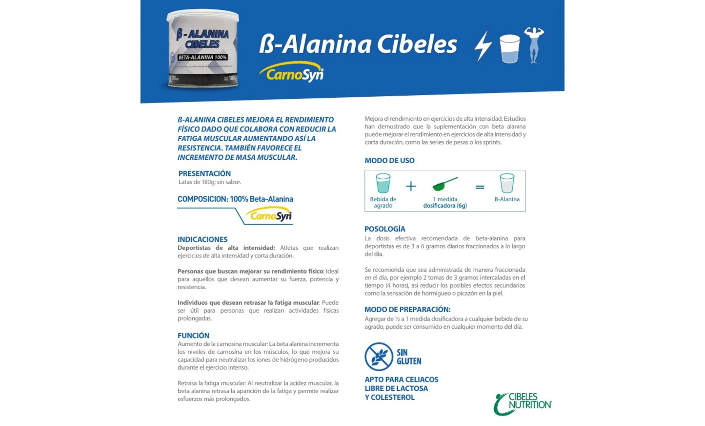 Cibeles Nutrition Beta Alanina 100%
