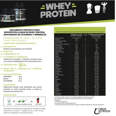 CIBELES WP WHEY PROTEIN FRUTILLA 4LB - CIBELES
