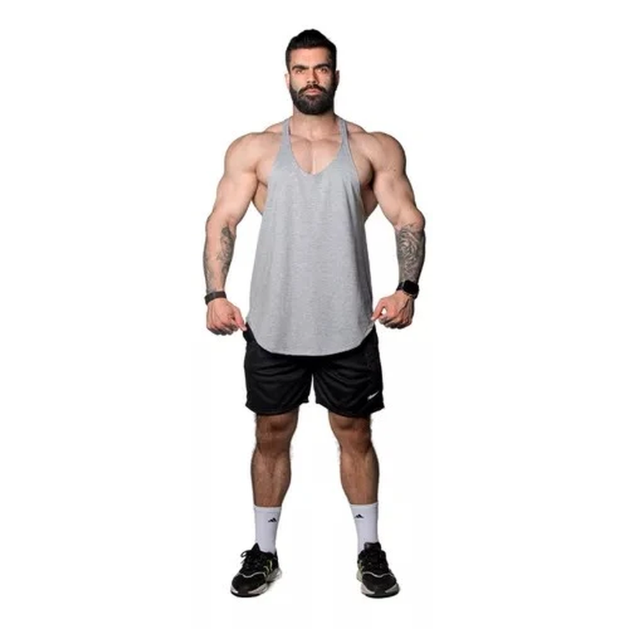 Musculosa lisa Gris