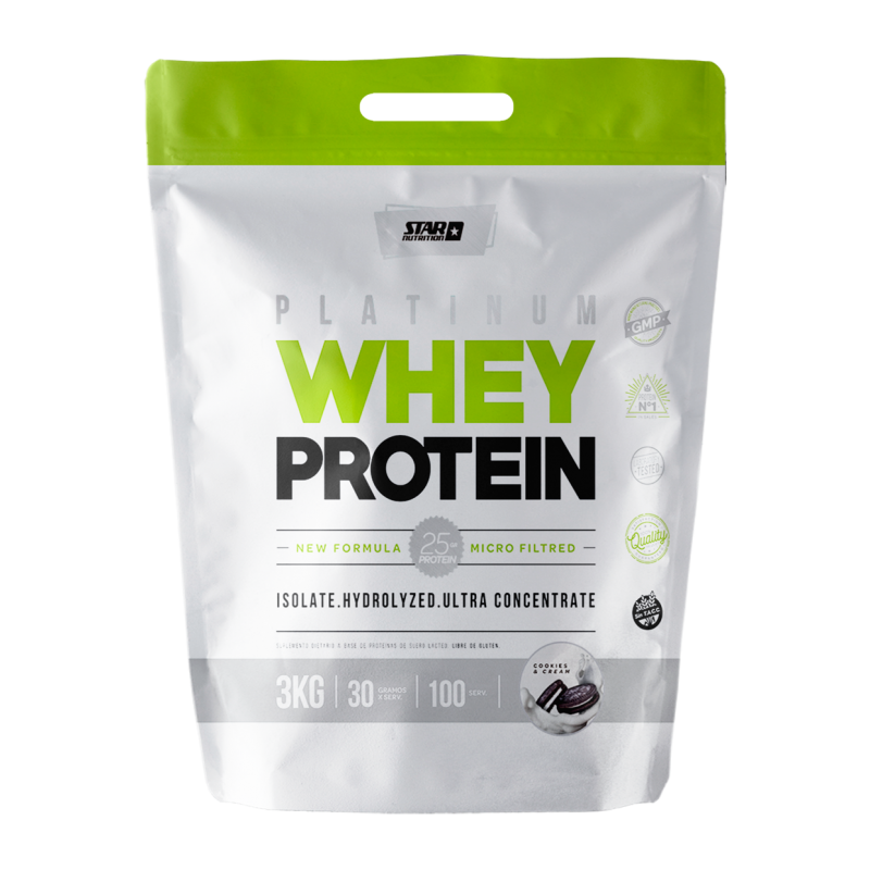 WHEY PROTEIN STAR NUTRITION 3 KG COOKIES - STAR NUTRITION