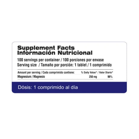 citrato de Magnesio 250mg x 100tabs - Qualivits