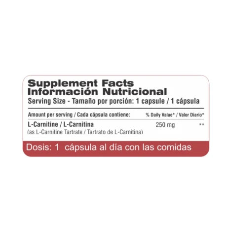 L carnitine 250mg 60 caps - Qualivits