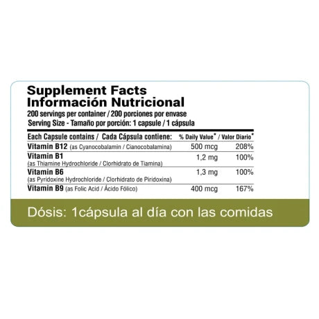 Vitamina B12 Plus 500mcg 200 caps - Qualivits