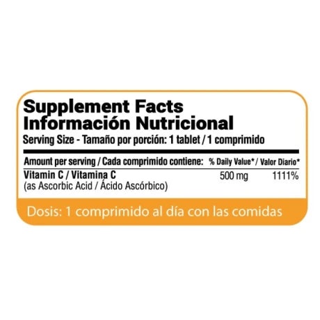 Vitamina C 500mg x 100 Caps - Qualivits