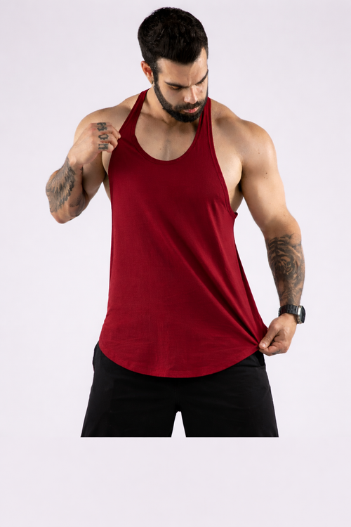 Musculosa lisa Bordo