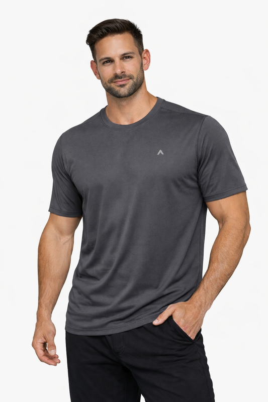 Remera manga corta gris oscuro