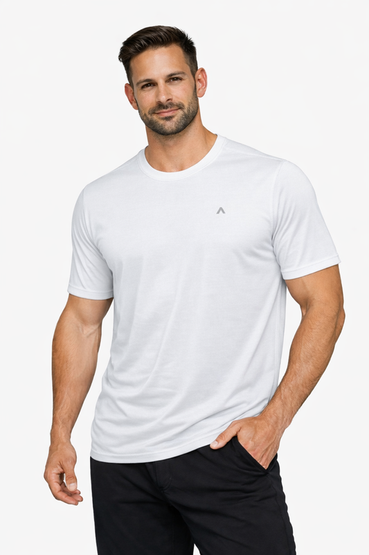 Remera manga corta blanca