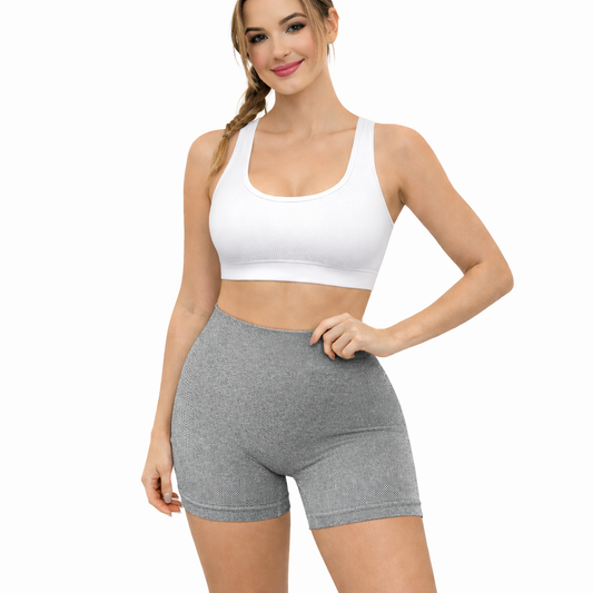 Short Gris con frunce