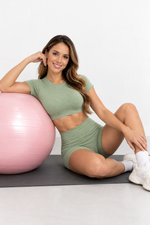 Conjunto De Dama 2 Piezas Para Gym Verde