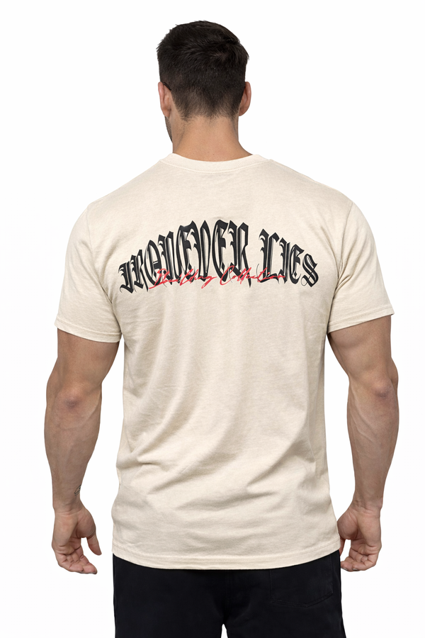Remera Oversize EVO beige "Iron Never Lies"