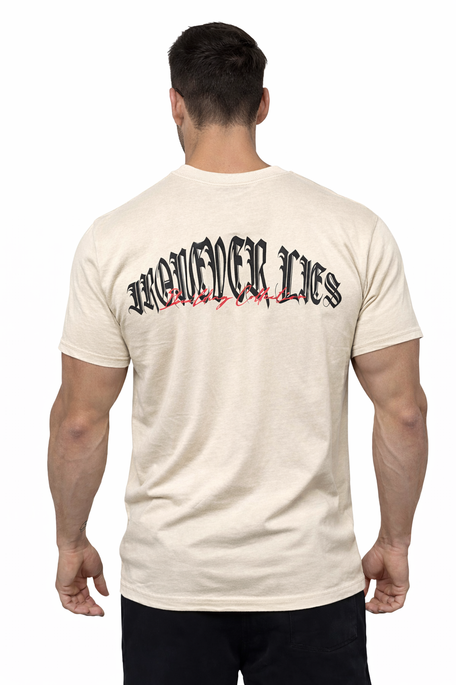 Remera Oversize EVO beige "Iron Never Lies"