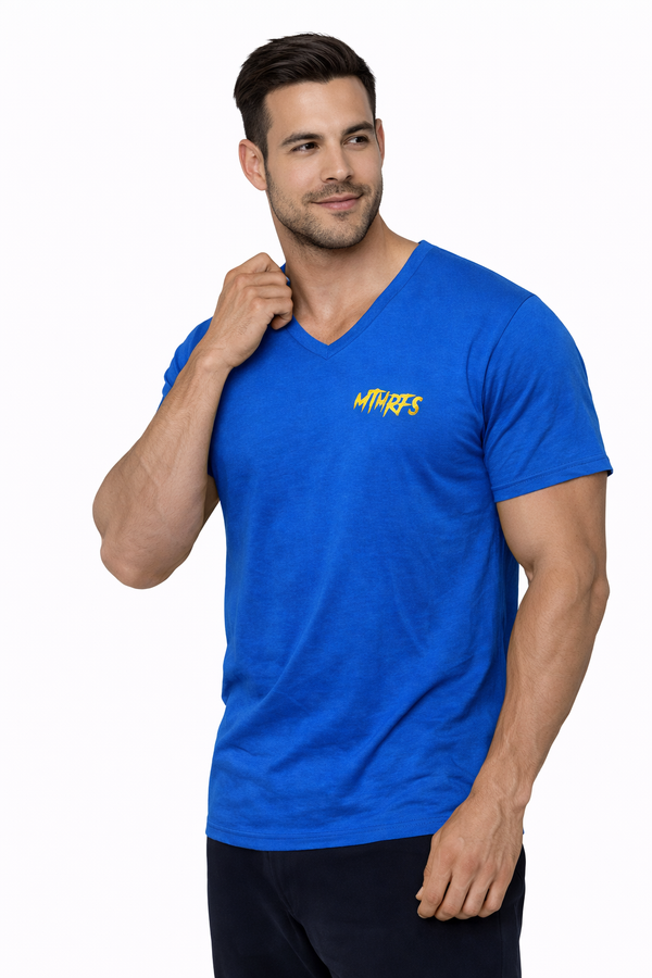 Remera azul metamorfose
