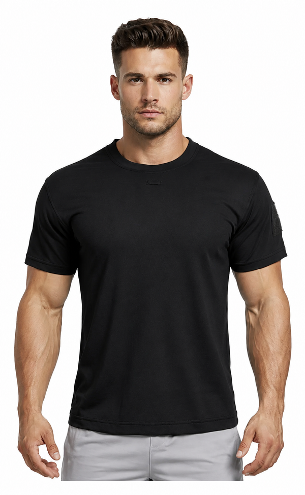 Remera Deportiva De Hombre Negra lisa