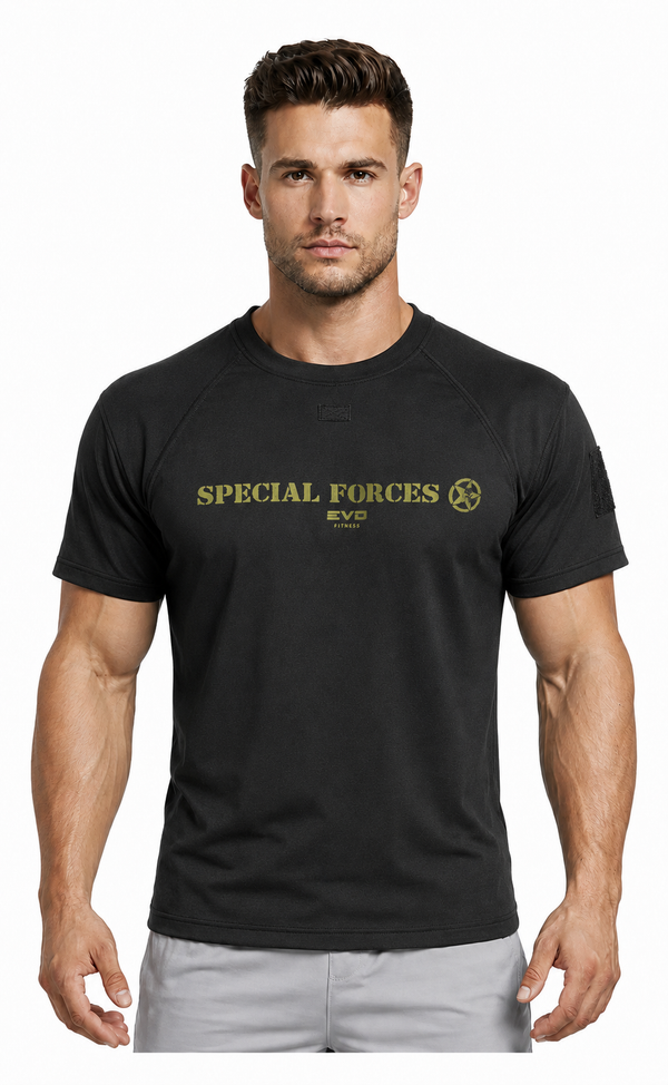 Remera Deportiva De Hombre Negra Special Forces