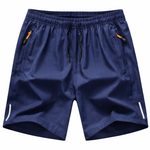 Short Deportivo Hombre Evo Secado Rápido Bolsillos Cierre Azul