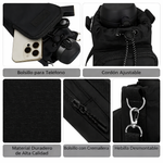 Funda Porta Botella con Correa Ajustable y Bolsillo para celular