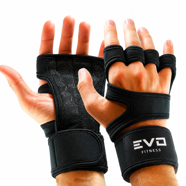 Guantes Gym con Muñequera Reforzada Antideslizante Fitness Evo