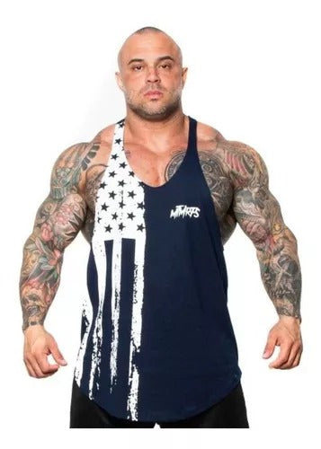 Musculosa Anatomic Usa Flag Azul