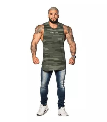 Musculosa Leñador  Militar Snow Verde