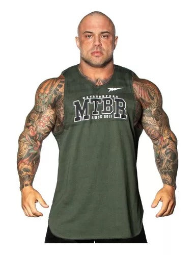 Musculosa Leñador Camo Green
