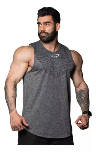 Musculosa Leñador Style Eagle gris