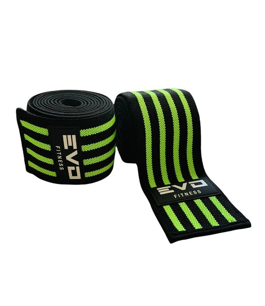 Rodilleras de Entrenamiento EVO Elásticas Negras y Verdes