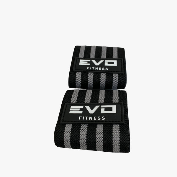 Muñequeras Negras y Gris EVO FITNESS