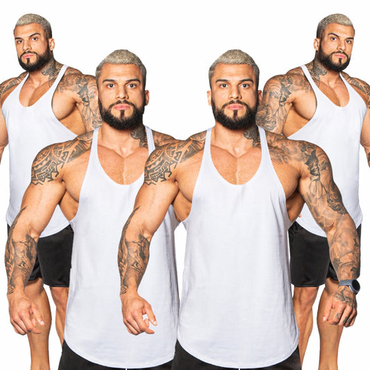 Kit 4 Musculosas Lisas Blancas