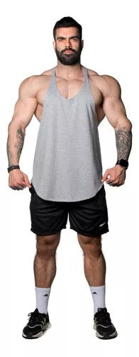 Musculosa lisa Gris
