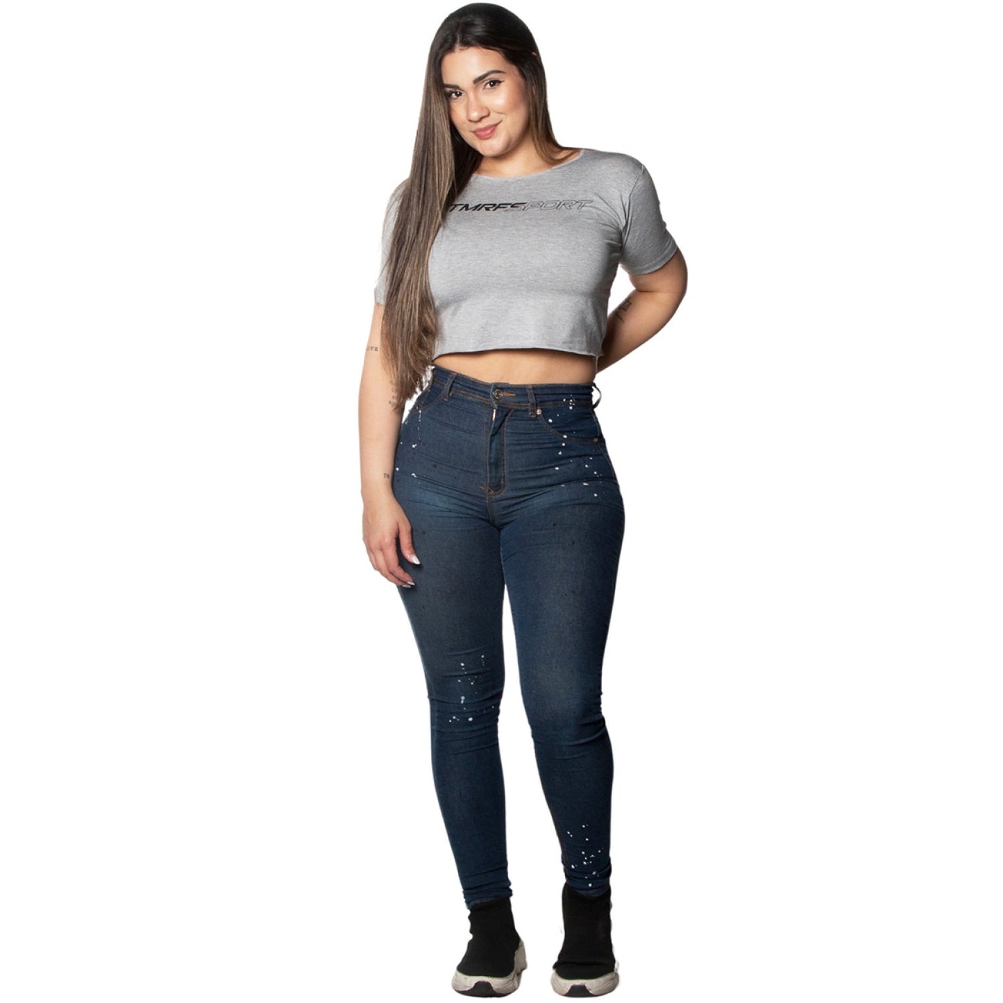 Cropped de Dama Sports Gris