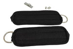 Combo Tobillera Para Polea X2 Negra + Almohadilla De Barra Negra